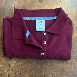 NWOT GAP GIRLS MAROON POLO SHIRT, SIZE XLRG
